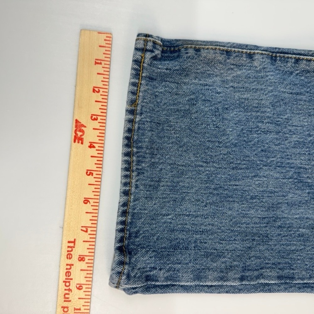 Levis 501 Original Fit Jeans Mens 40x32 Blue Denim Straight Leg Button Fly - Picture 10 of 13